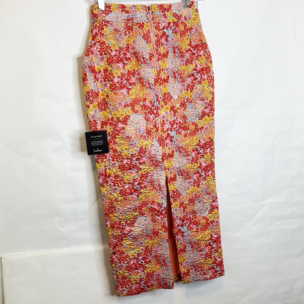 Lulus Ellarina 2 pc Dress - Metallic Jacquard Print (XS) - Picture 8 of 16